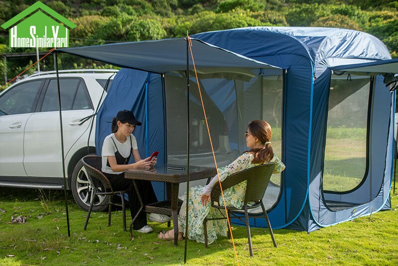 Cheap Goat Tents Car Rear Tent Pop Up Outdoor Camping Sunshade Tents Hiking Waterproof Windproof Self Driving Tour Car Rear Awning Trunk Tents   